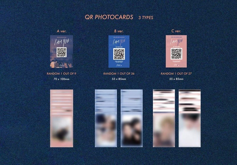 JYP Stray Kids - I am You [I am+You ver. Set] (3rd Mini Album) 2CD+Photobook+6 QR Photocards+ Double Side Extra Photocards Set - Image 4